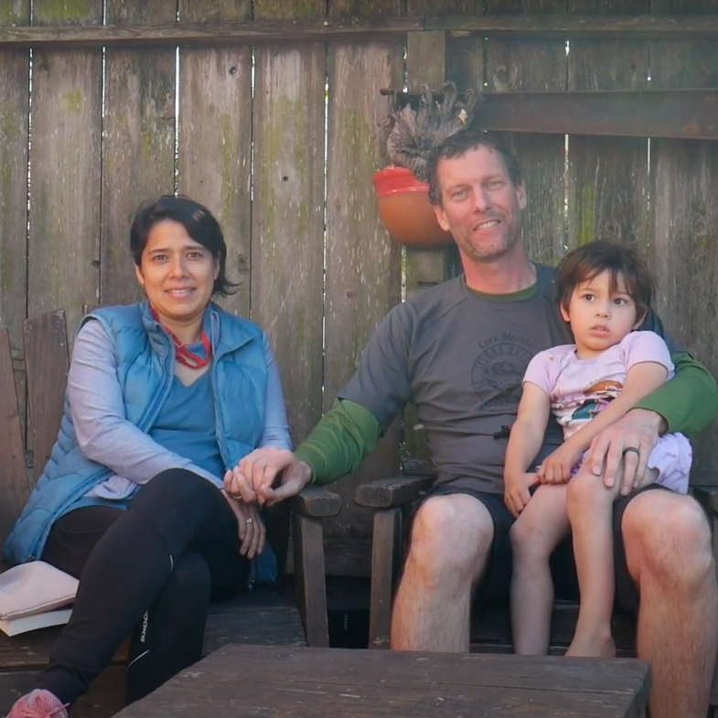 Nate, Veronica, and child