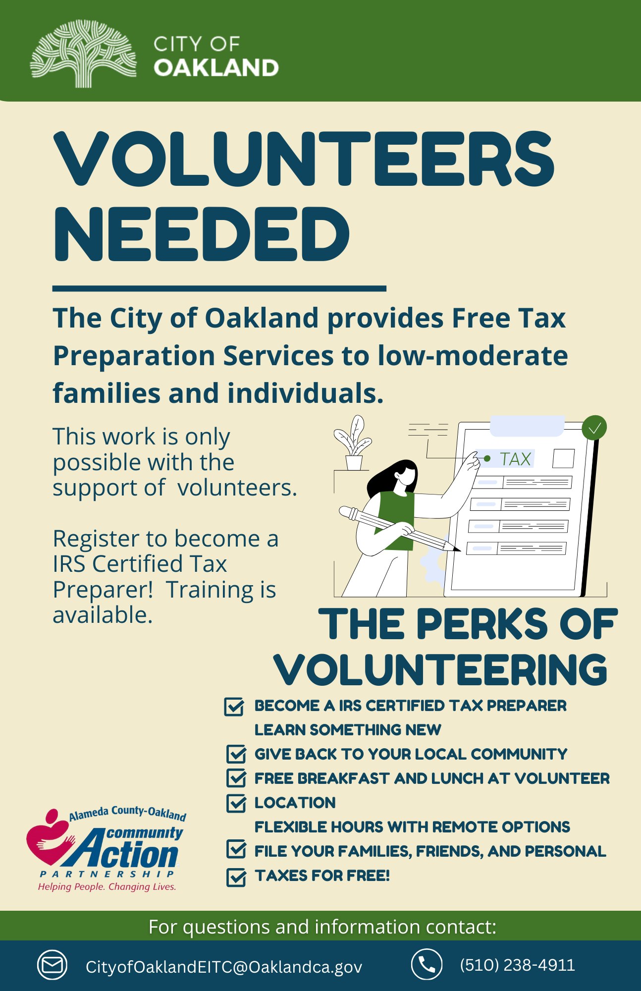 Vita Tax Program Volunteer Flyer