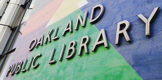 Oakland Public Library The Oakland Public Library sign.
