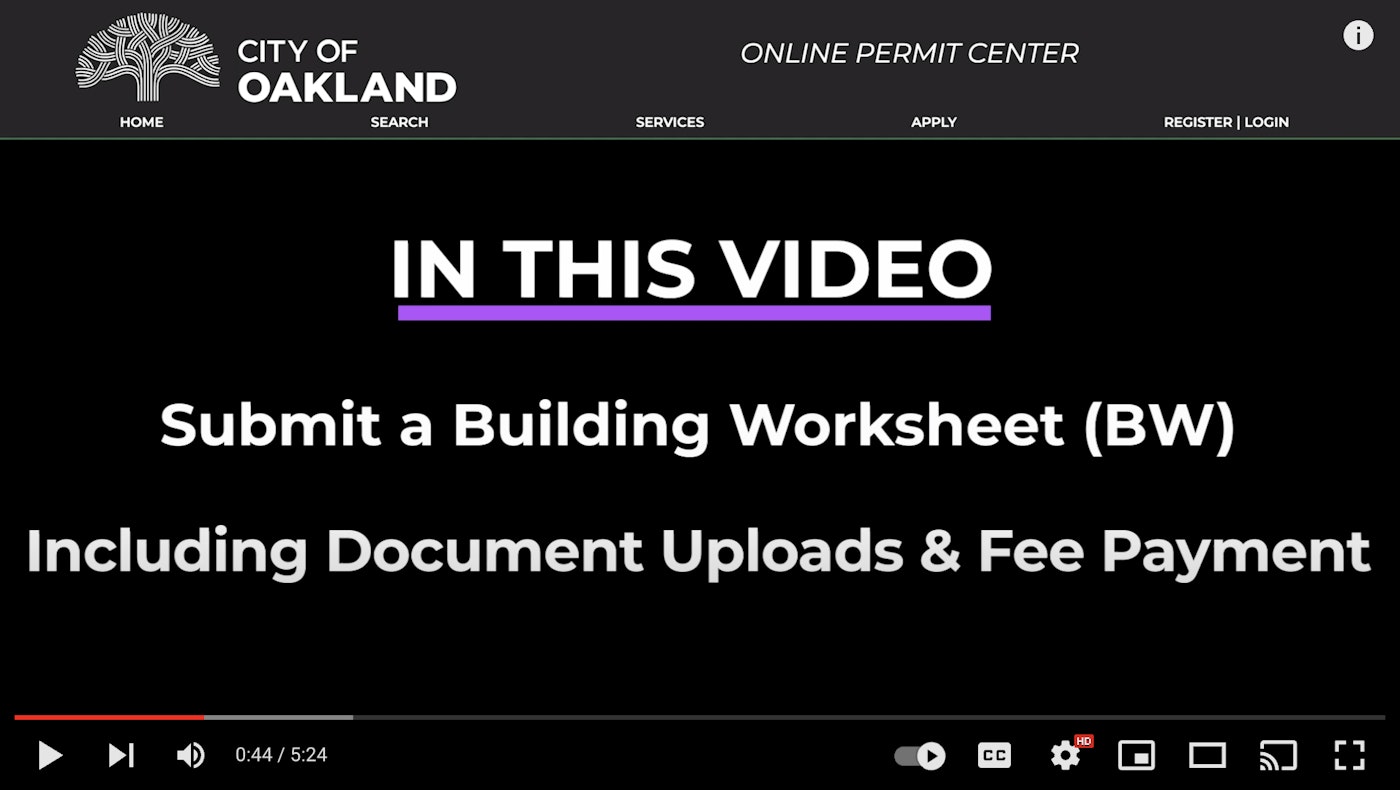 Screenshot from Building Worksheet video