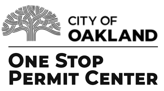 City of Oakland One Stop Permit Center Black on White Graphic