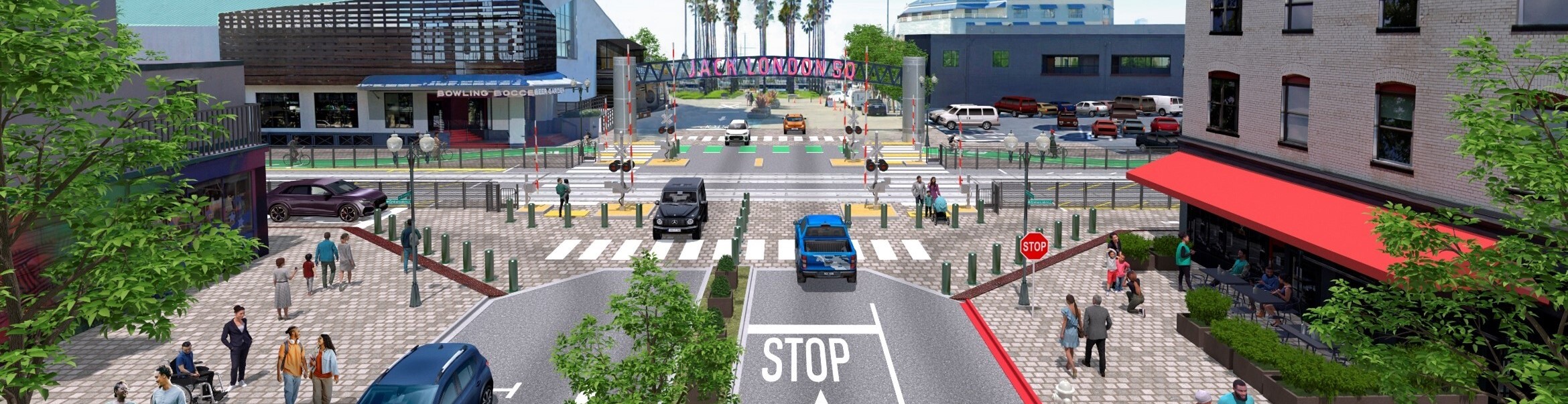 Proposed Broadway at Embarcadero West facing south