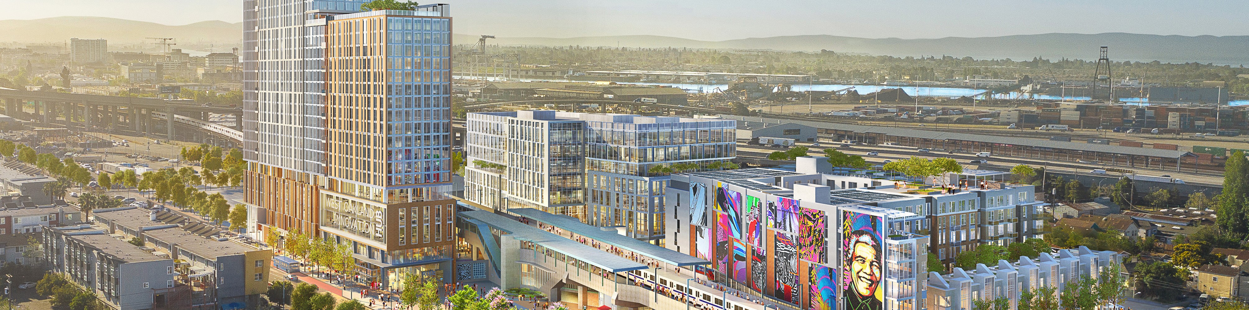 West Oakland BART aerial view
