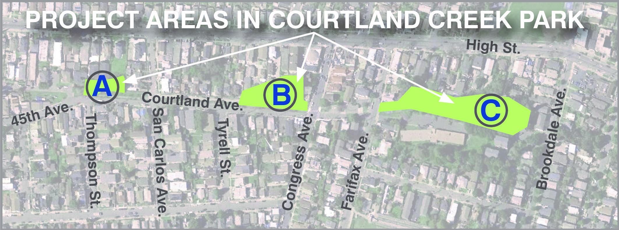 Map of Project: Courtland Creek Restoration Project